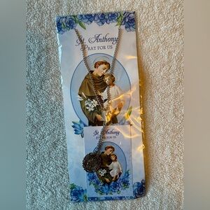 Saint Anthony Charm Necklace, Unisex